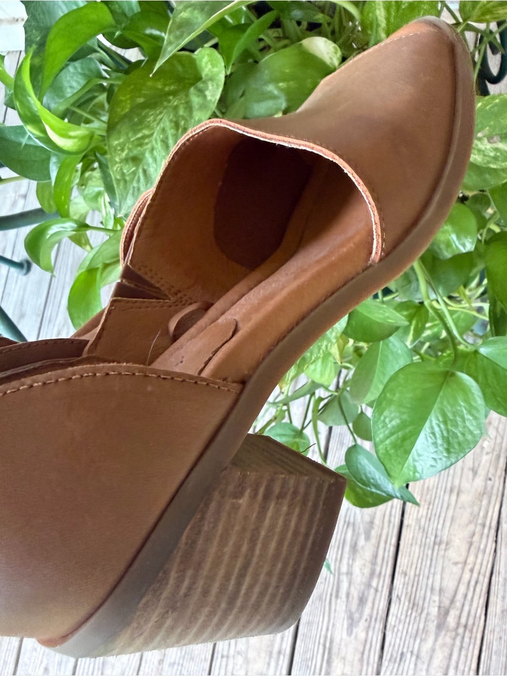 Sole Society Brown Open-Toe D’Orsay Block Heel Sandals - Picture 6 of 8